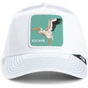 gorra-trucker-blanca-pelicano-pajaro-escape-not-into-yoga-great-escape-the-farm-de-goorin-bros