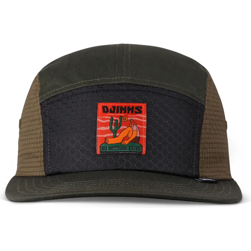 gorra-plana-verde-ajustable-resting-man-de-djinns