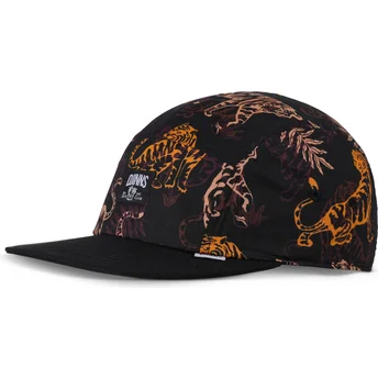 Gorra piatta nera regolabile Aloha Tiger di Djinns