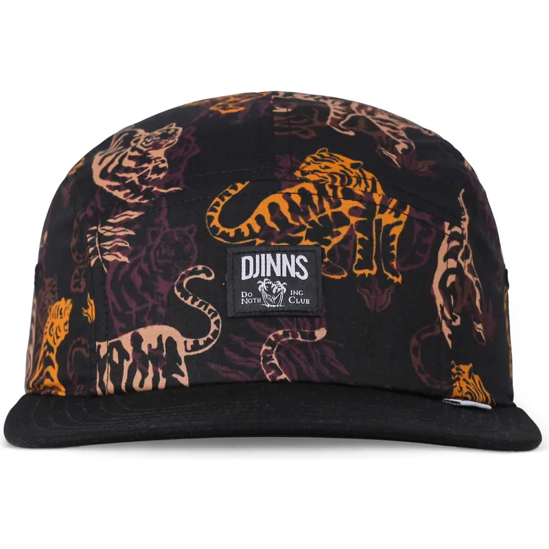 cappello-piatto-nero-regolabile-aloha-tiger-di-djinns