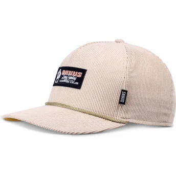 Beige gebogene Snapback-Kappe HFT Sunday Coffee Cord von Djinns