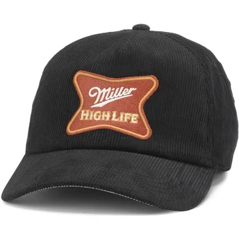 Svart böjd keps snapback Miller High Life Roscoe Cord från American Needle