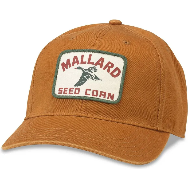 cappello-curvo-marrone-regolabile-mallard-seed-corn-hepcat-di-american-needle
