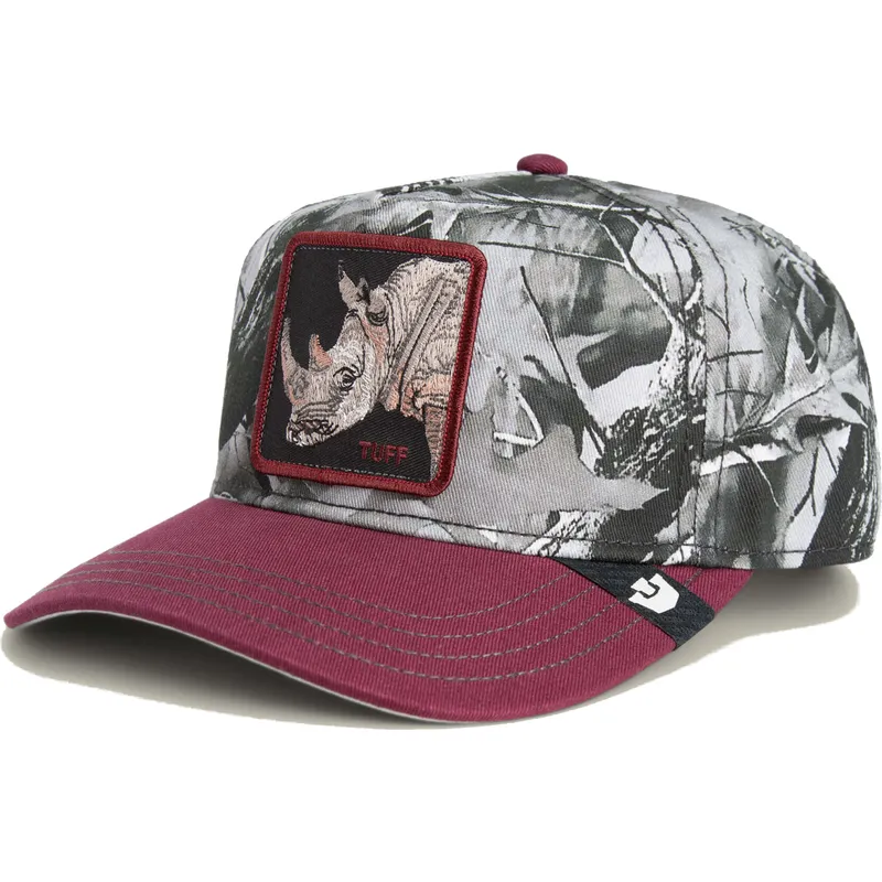 czerwona-czapka-z-daszkiem-snapback-nosorozec-tuff-camo-desaturated-camo-the-farm-od-goorin-bros