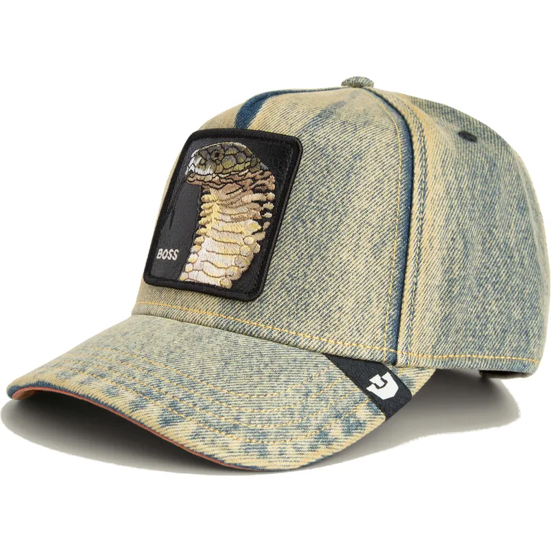 goorin-bros-pit-boss-the-showdown-the-farm-bla-denim-kurvad-keps-med-orm-snapback