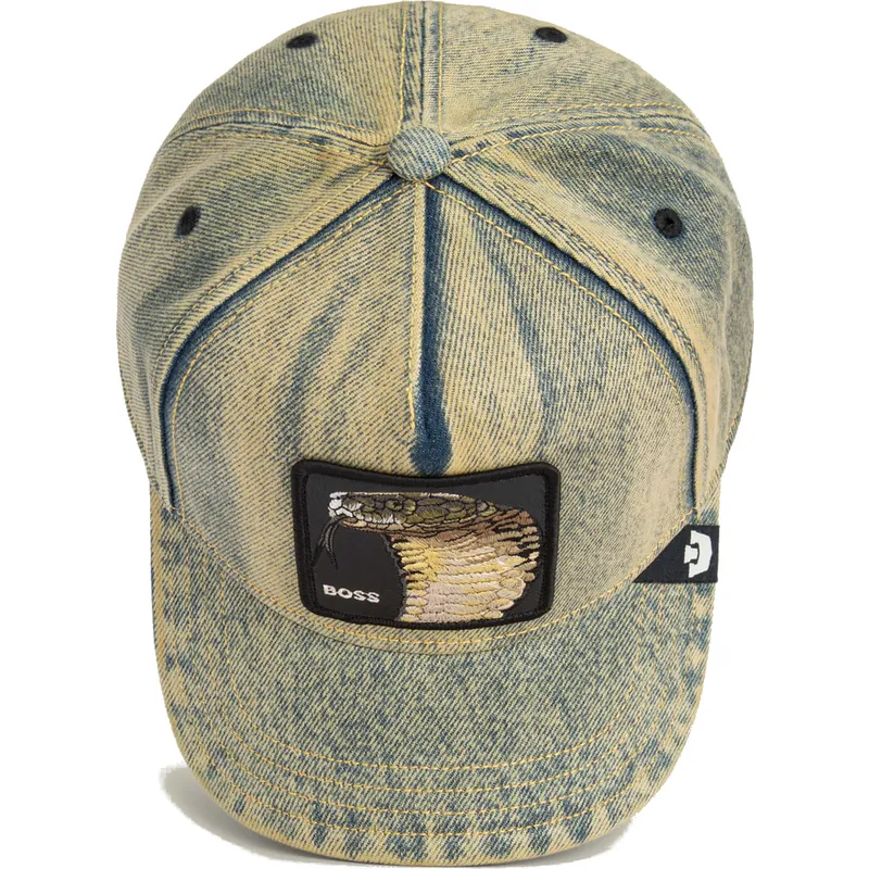 goorin-bros-pit-boss-the-showdown-the-farm-bla-denim-kurvad-keps-med-orm-snapback