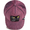 cappellino-visiera-curva-rosso-denim-snapback-gatto-menace-rail-bird-the-showdown-the-farm-di-goorin-bros