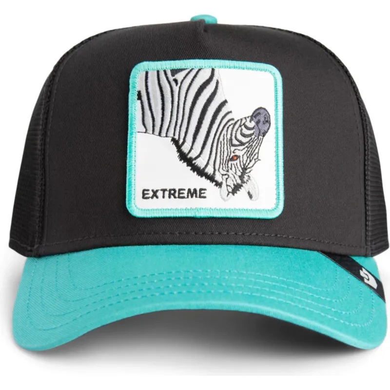 cappellino-trucker-nero-e-blu-zebra-extreme-arbez-flip-side-2-the-farm-di-goorin-bros