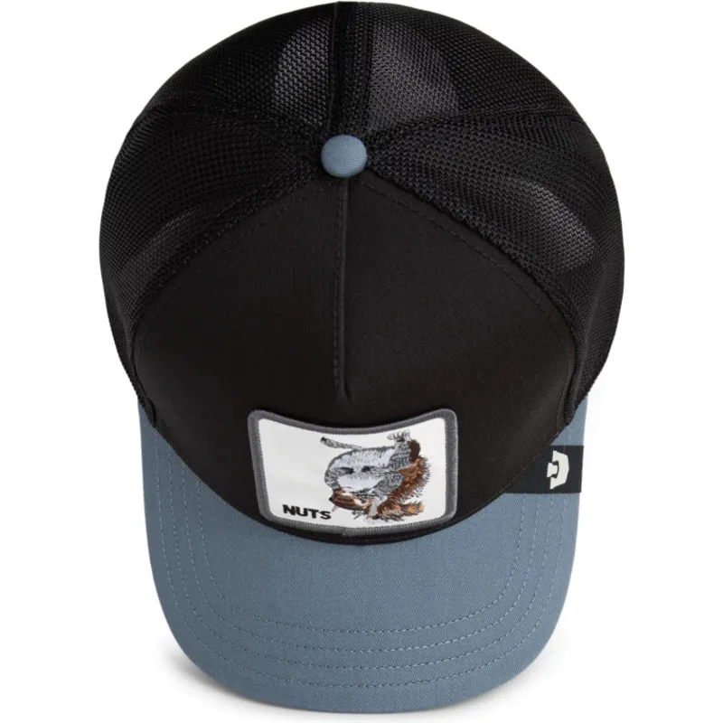 trucker-cap-schwarz-und-grau-eichhornchen-nuts-lerriuqs-flip-side-2-the-farm-von-goorin-bros