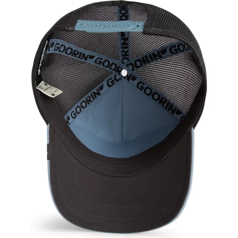 trucker-kasket-sort-og-gra-egern-nuts-lerriuqs-flip-side-2-the-farm-fra-goorin-bros