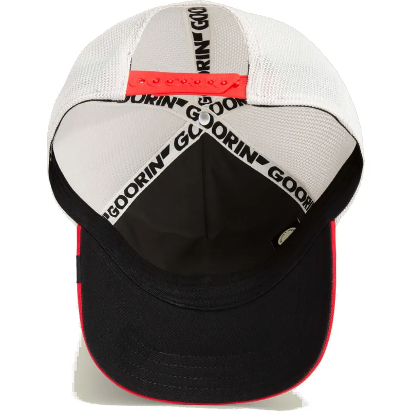 cappellino-trucker-bianco-e-rosso-serpente-vicious-suede-snake-suede-truckers-the-farm-di-goorin-bros