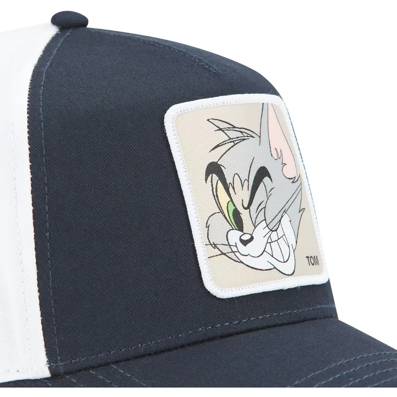 cappellino-curvo-blu-marino-e-bianco-snapback-tom-taj6-tom-looney-tunes-di-capslab