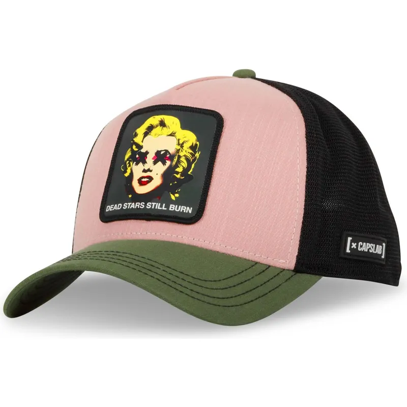 trucker-cap-mehrfarbig-marilyn-monroe-dead-stars-still-burn-art-dead-famous-von-capslab