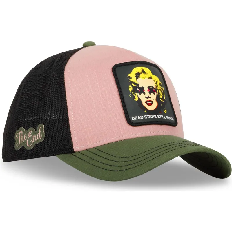 capslab-marilyn-monroe-dead-stars-still-burn-art-dead-famous-multicolor-trucker-hat