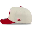 bezowo-czerwona-czapka-z-zakrzywionym-daszkiem-snapback-9fifty-a-frame-precurved-hardwood-classics-atlanta-hawks-nba-od-new-era