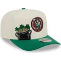 beige-og-gron-buet-kasket-snapback-9fifty-a-frame-precurved-hardwood-classics-fra-boston-celtics-nba-fra-new-era