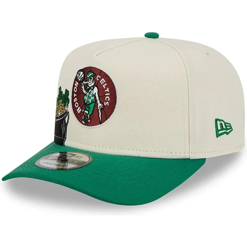 gorra-kurvet-beige-og-gron-snapback-9fifty-a-frame-precurved-hardwood-classics-fra-boston-celtics-nba-fra-new-era