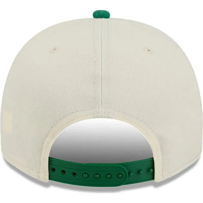 gorra-curva-beige-y-verde-snapback-9fifty-a-frame-precurved-hardwood-classics-de-boston-celtics-nba-de-new-era