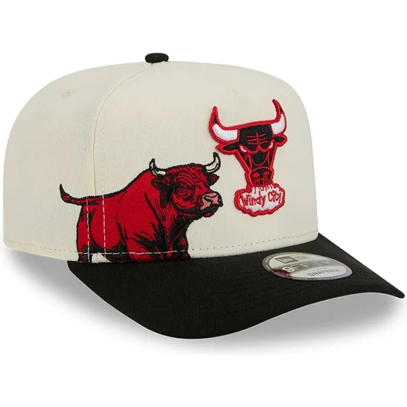 beige-och-svart-bojd-keps-snapback-9fifty-a-frame-precurved-hardwood-classics-chicago-bulls-nba-fran-new-era