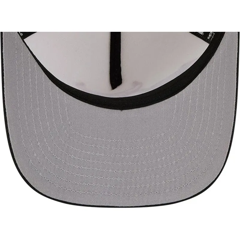 buet-beige-og-sort-snapback-kasket-9fifty-a-frame-precurved-hardwood-classics-fra-chicago-bulls-nba-fra-new-era