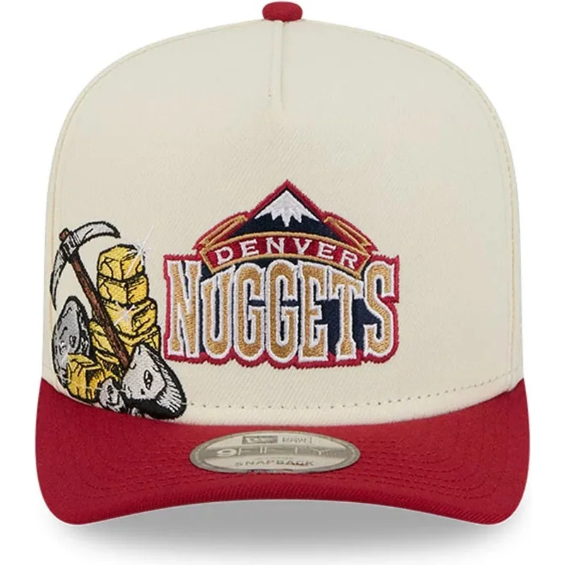 beige-och-rod-bojd-keps-snapback-9fifty-a-frame-precurved-hardwood-classics-denver-nuggets-nba-fran-new-era