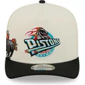 beige-und-schwarze-gebogene-snapback-kappe-9fifty-a-frame-precurved-hardwood-classics-der-detroit-pistons-nba-von-new-era