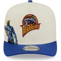 cappellino-beige-e-blu-snapback-9fifty-a-frame-precurved-hardwood-classics-dei-golden-state-warriors-nba-di-new-era