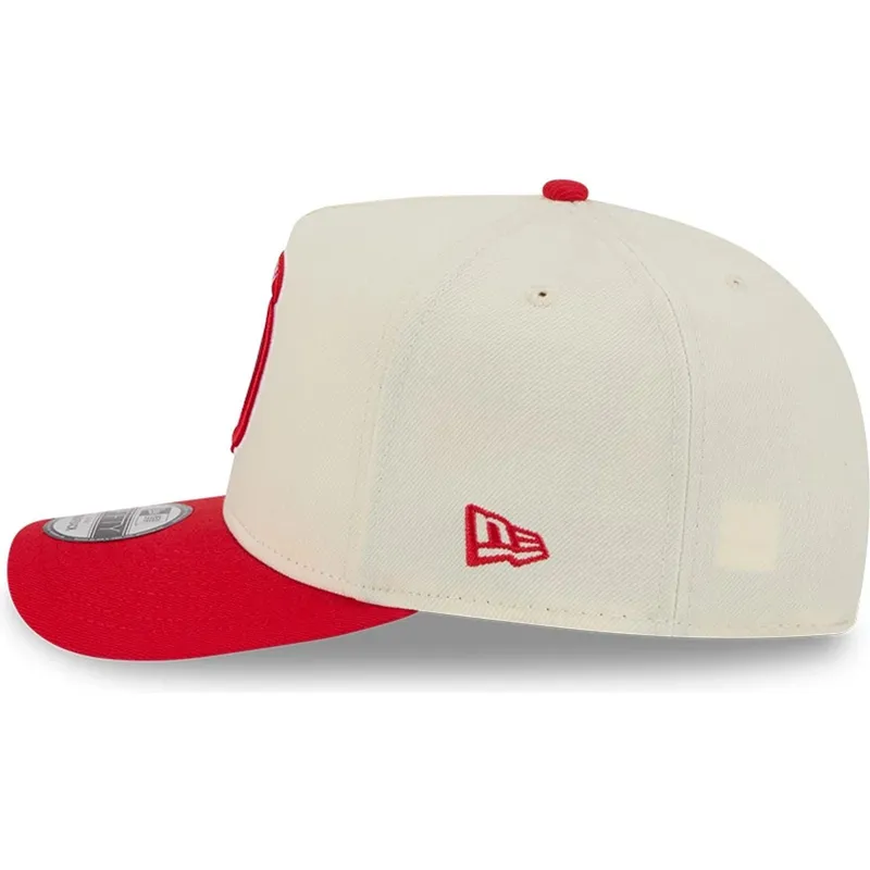 beige-och-rod-bojd-keps-snapback-9fifty-a-frame-precurved-hardwood-classics-fran-houston-rockets-nba-av-new-era