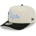 beige-und-schwarze-snapback-kappe-9fifty-a-frame-precurved-hardwood-classics-der-los-angeles-lakers-nba-von-new-era