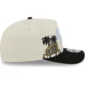 cappellino-curvo-beige-e-nero-snapback-9fifty-a-frame-precurved-hardwood-classics-dei-los-angeles-lakers-nba-di-new-era