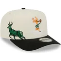 czapka-z-daszkiem-bezowo-czarna-snapback-9fifty-a-frame-precurved-hardwood-classics-milwaukee-bucks-nba-od-new-era