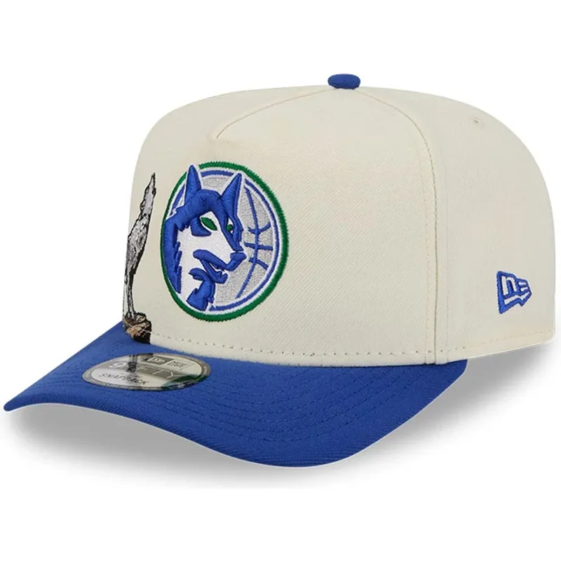 gorra-curva-beige-y-azul-snapback-9fifty-a-frame-precurved-hardwood-classics-de-minnesota-timberwolves-nba-de-new-era
