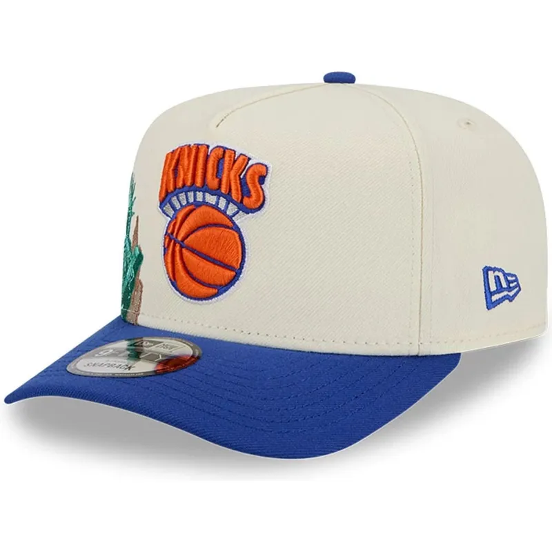 gorra-curva-beige-y-azul-snapback-9fifty-a-frame-precurved-hardwood-classics-de-new-york-knicks-nba-de-new-era