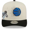 beige-og-sort-buet-snapback-9fifty-a-frame-precurved-hardwood-classics-orlando-magic-nba-kasket-fra-new-era