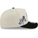 beige-und-schwarze-gebogene-snapback-kappe-9fifty-a-frame-precurved-hardwood-classics-von-orlando-magic-nba-von-new-era