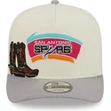 san-antonio-spurs-nba-new-era-beige-og-gra-snapback-9fifty-a-frame-precurved-hardwood-classics-kasket