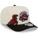 beige-og-sort-snapback-9fifty-a-frame-precurved-hardwood-classics-cap-fra-toronto-raptors-nba-fra-new-era