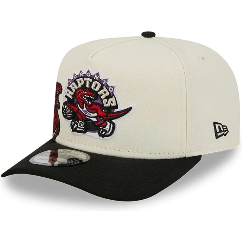 gorra-curva-beige-y-negra-snapback-9fifty-a-frame-precurved-hardwood-classics-de-toronto-raptors-nba-de-new-era
