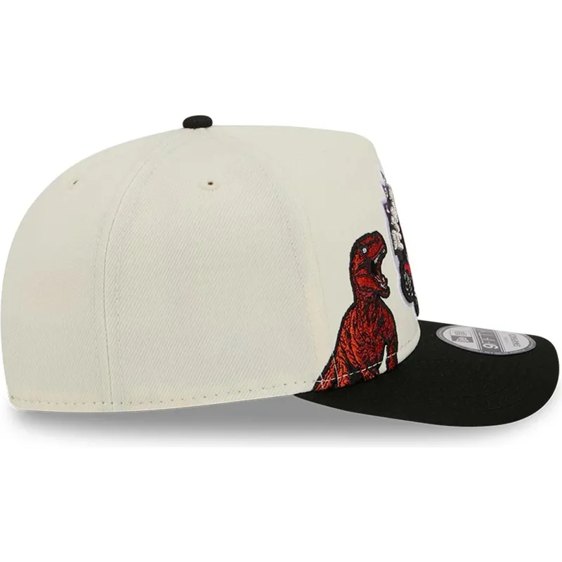 gorra-curva-beige-y-negra-snapback-9fifty-a-frame-precurved-hardwood-classics-de-toronto-raptors-nba-de-new-era