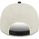 cappellino-curvo-beige-e-nero-snapback-9fifty-a-frame-precurved-hardwood-classics-dei-toronto-raptors-nba-di-new-era