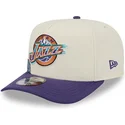 beige-und-violette-gebogene-snapback-kappe-9fifty-a-frame-precurved-hardwood-classics-der-utah-jazz-nba-von-new-era