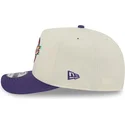 new-era-curved-brim-9fifty-a-frame-precurved-hardwood-classics-utah-jazz-nba-beige-and-purple-snapback-cap