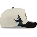 cappellino-visiera-curva-beige-e-nero-snapback-9fifty-a-frame-precurved-hardwood-classics-di-washington-wizards-nba-di-new-era