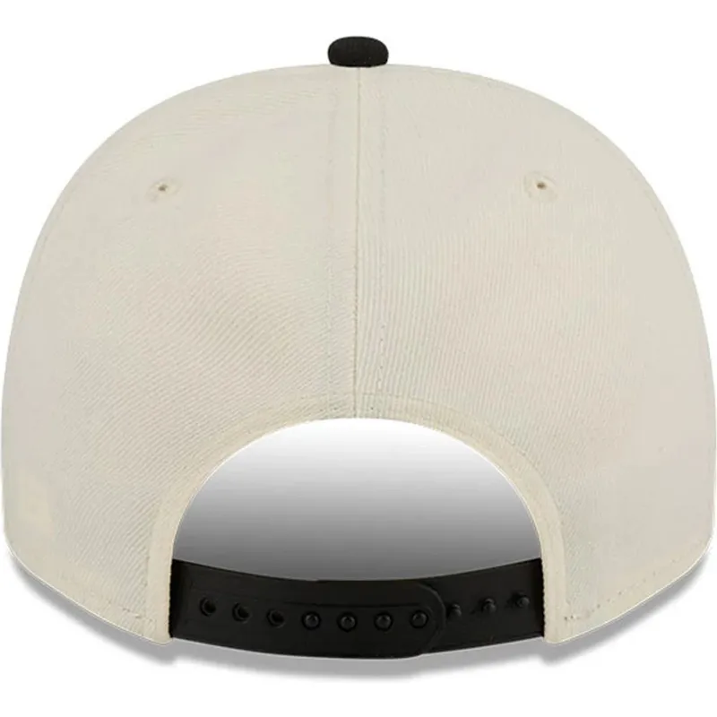 beige-och-svart-bojd-snapback-keps-9fifty-a-frame-precurved-hardwood-classics-fran-washington-wizards-nba-fran-new-era