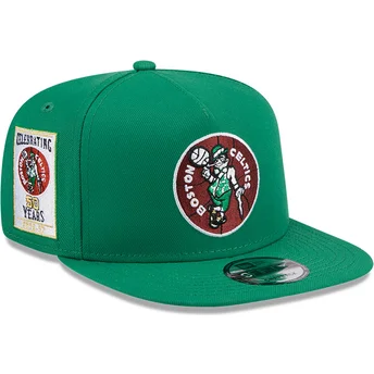 Cappello piatto verde snapback 9FIFTY A Frame Hardwood Classics di Boston Celtics NBA di New Era