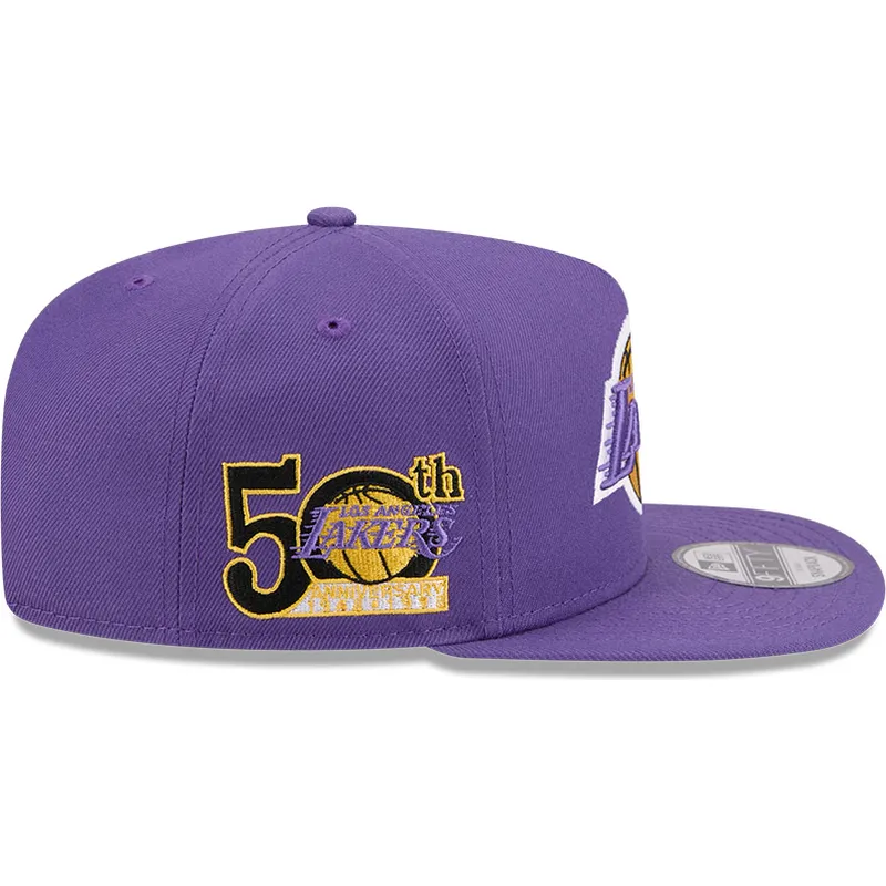 platt-violett-snapback-keps-9fifty-a-frame-hardwood-classics-fran-los-angeles-lakers-nba-av-new-era