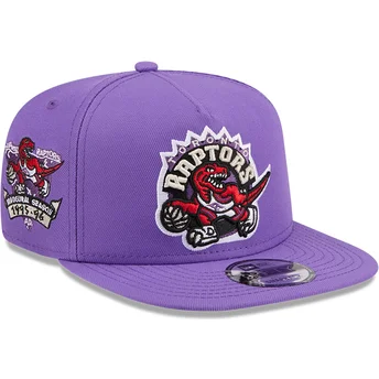 Casquette plate violette snapback 9FIFTY A Frame Hardwood Classics Toronto Raptors NBA New Era