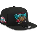 cappello-visiera-piatta-nero-snapback-9fifty-a-frame-hardwood-classics-di-vancouver-grizzlies-nba-di-new-era