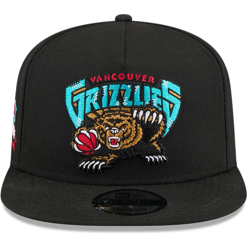 schwarze-flache-snapback-kappe-9fifty-a-frame-hardwood-classics-der-vancouver-grizzlies-nba-von-new-era