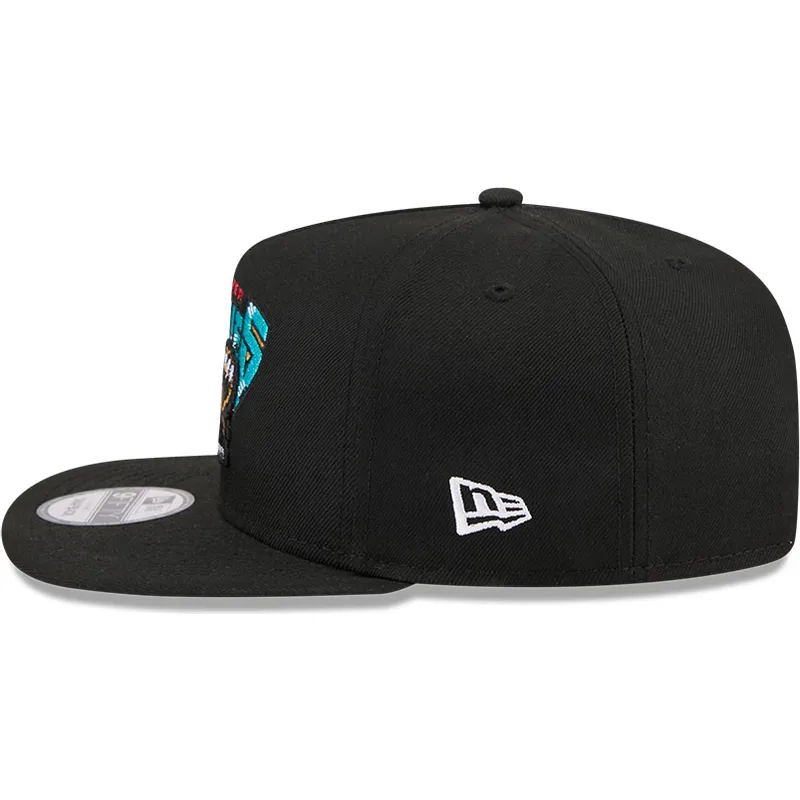 cappello-visiera-piatta-nero-snapback-9fifty-a-frame-hardwood-classics-di-vancouver-grizzlies-nba-di-new-era
